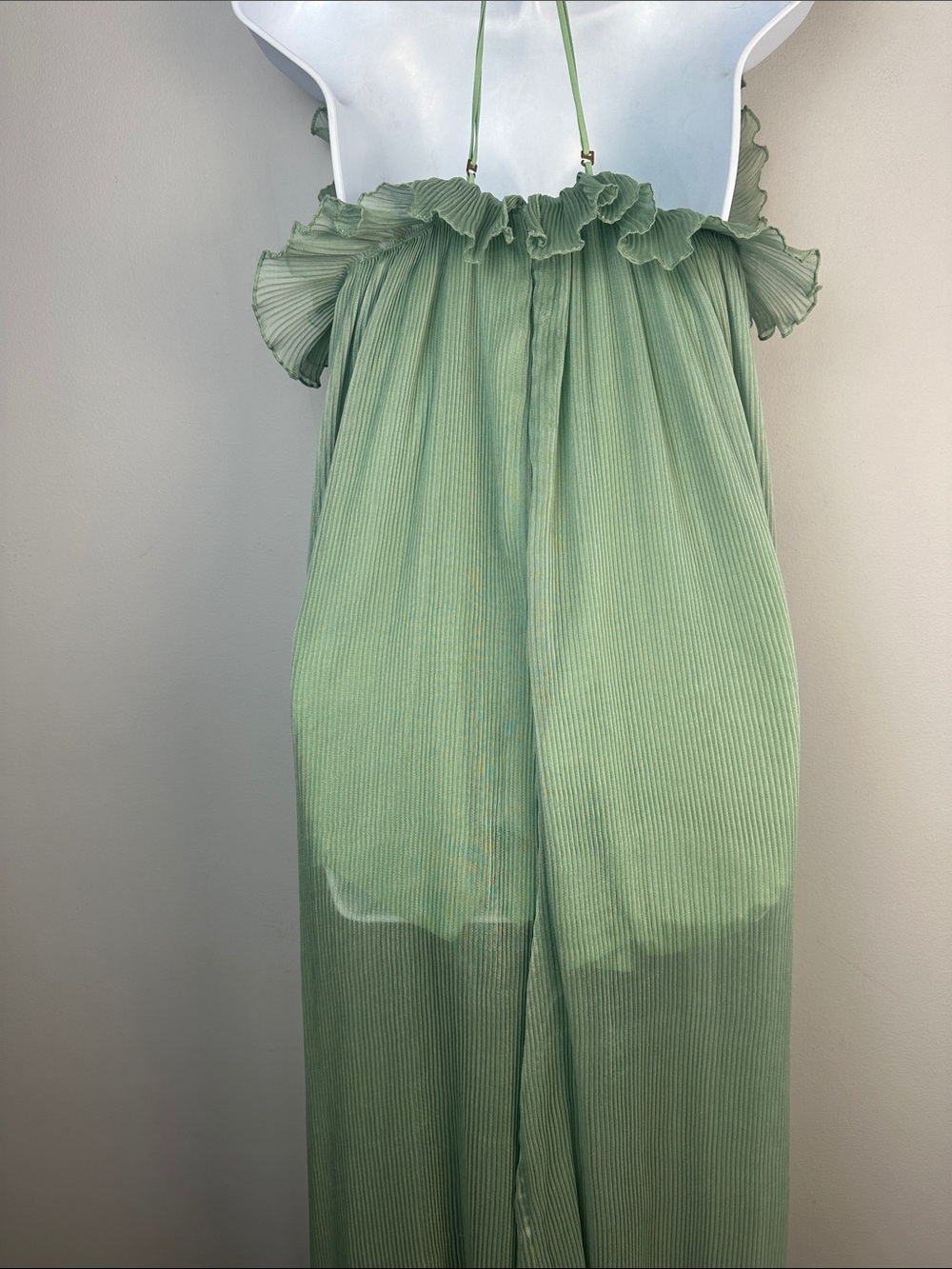 Alice McCall Ruffle Jumpsuit Green Size 4 Lightweight Romper Feminine Playsuit - Picture 9 of 16